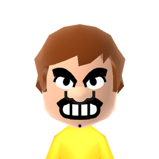 Wario Mii character: The big, bad counterpart of Mario from the Warioware game series