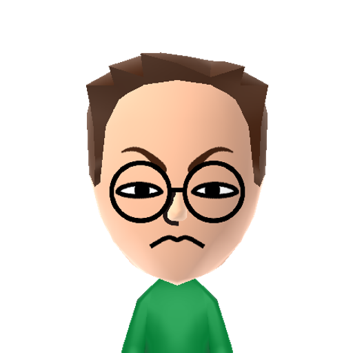 Sawyer Mii character: A Mii uploaded to Check Mii Out Channel (WiiLInk)
