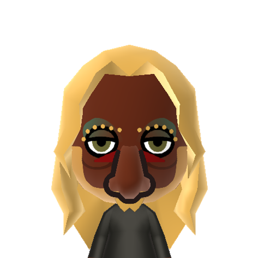 woodgnome Mii character: For Halloween! A creature from Germanic folklore. He lives in the woods and is, er, a gnome. This one is a man - and he's married!... BOO!!!