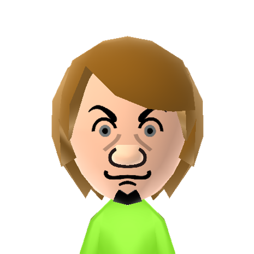 Ult.Shaggy Mii character: This is a Mii uploaded for the 3DS version and distributed by Mii Central for both the 3DS and Switch versions of Miitopia.