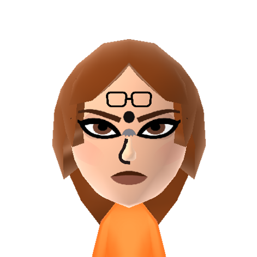 True Midna Mii character: Midna in her true form, as opposed to her imp form. She is the princess of the Twilight Realm in "The Legend of Zelda: Twilight Princess".