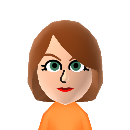 Scarlet Mii character: The news reporter from the Sonic X anime series.