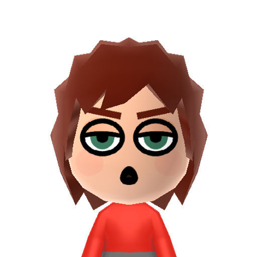 Heat Man Mii character: DWN-015 from Mega Man 2. As you can see by his face, he is VERY enthusiastic. *sarcasm*