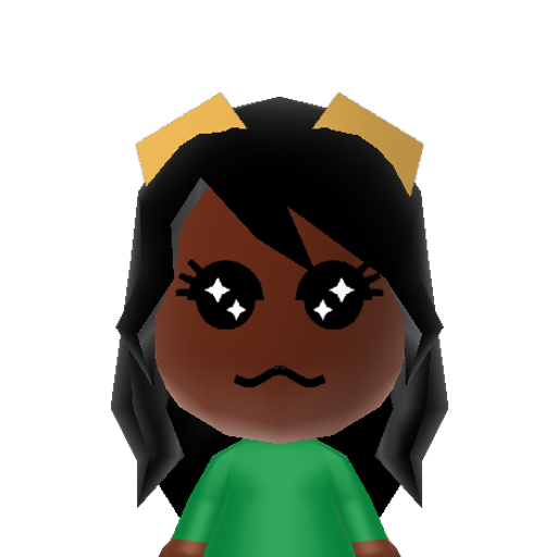 Meulin Mii character: Pre-scratch troll from "Homestuck". Has olive blood, and bears the leo symbol.
