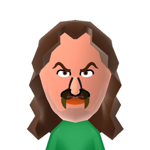 Jake Snake Mii character: Professional wrestler and master of the DDT, known for bringing his snake Damian to the ring and draping it over his defeated opponents.