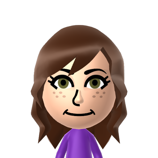 Danielle Mii character: "Hello! My name is Danielle and I'm one of the newest Ambassadors at Nintendo NY. Nintendo has been a huge part of my life since I was a kid. My favorite games are Splatoon and the Mario Party series. When I'm not winning turf wars and mini-games, you can find me baking cupcakes or dancing around at a concert! Feel free to stop in and say hi!"
