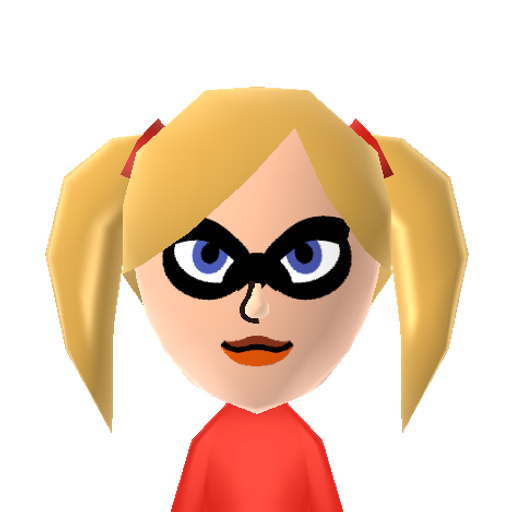 Harley Q. Mii character: Popular DC comics female supervillain and sidekick to the Joker from Batman comics.