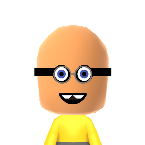 Minion Mii character: Cute character from the animated movie "Despicable Me".