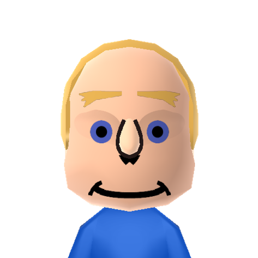 Mr. Rogers Mii character: This Mr. Rogers Mii was the original Mii used by Chris, one of the founding members of WiiLikeToPlay. It was designed as a cartoonish version of Fred Rogers (Mister Rogers) and became Chris’s main Mii/mascot during the channel’s early years. It was especially recognizable from their Wii Party and other Mii-based game videos.