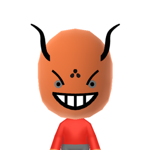 Loki Mii character: The teleporting, cross-shooting demon that plagues Isaac with Boom Flies from the indie game "The Binding of Isaac".
