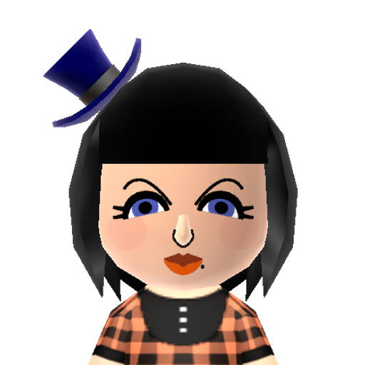 Babs Mii character: A Mii posted by the official Nintendo Facebook account in 2014