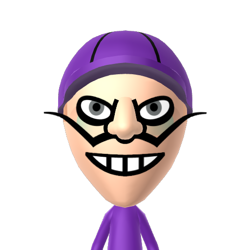 EpicWaluig Mii character: A Mii from Last Day of WaraWara Plaza, a mod for Nintendo Wii U (WaraWara Plaza)