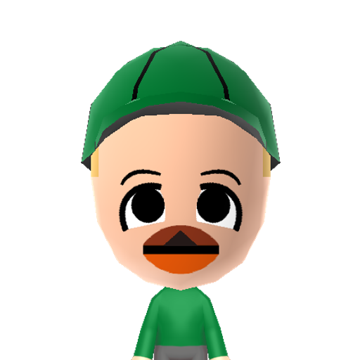 Louie Mii character: Huey, Dewey, and Louie are the triplet nephews of Donald Duck from Disney cartoons. Louie typically dresses in green and is sometimes portrayed as a sports enthusiast.