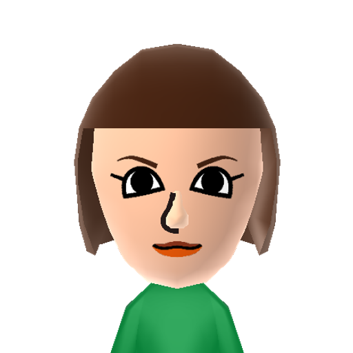 Ayn Rand Mii character: Founder of Objectivism and writer of "Atlas Shrugged".