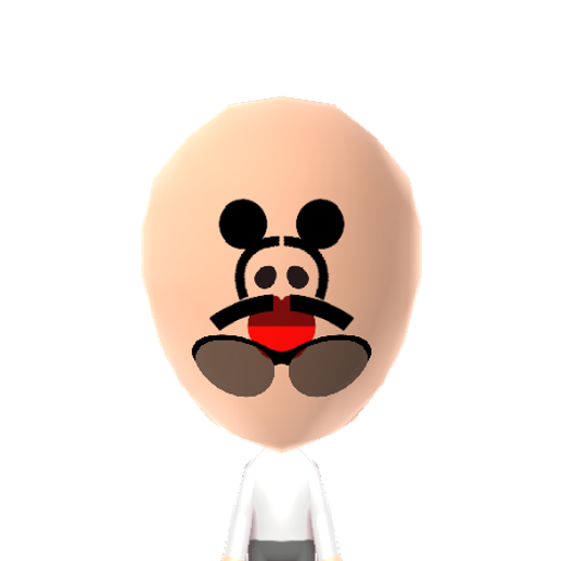 mickeymous Mii character: Disney's mascot on the face of a Mii.