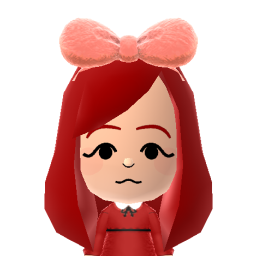 Celeste Mii character: (Source: https://www.reddit.com/r/tomodachilife/comments/1mnd8ye/)