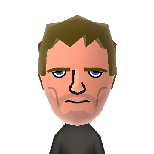HughLaurie Mii character: An English actor, song writer, also many other things. Known for working with Stephen Fry, as well as his role as Dr. Gregory House in the hit series, "House".
