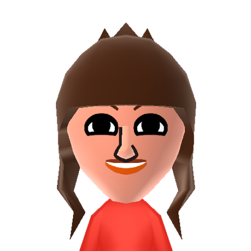 Malgorzata Mii character: a Staff Mii from Skater Cat