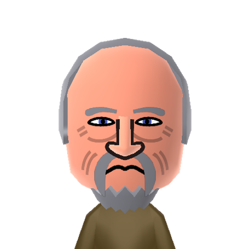 Dr.loomis Mii character: Donald Pleasence from the original Halloween slasher movie.