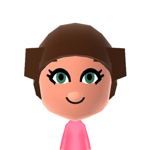 pink leia Mii character: The star wars version of the pink bird.
