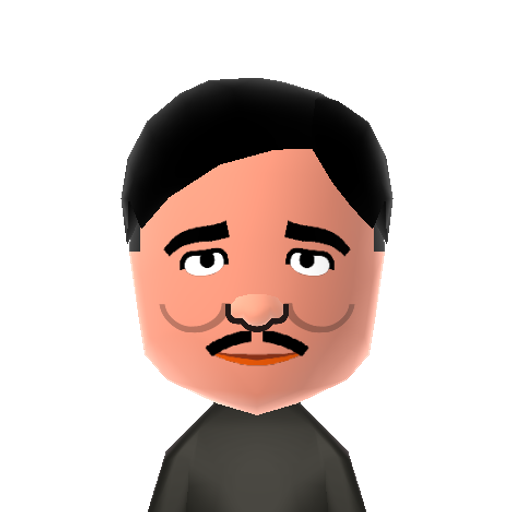 ClarkGable Mii character: Nicknamed "The King of Hollywood", this Academy Award winning actor starred in classic movies like "Gone with the Wind".
