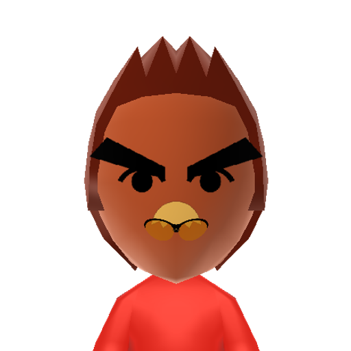terence Mii character: From Angry Birds. The brother of the Red Angry Bird, he is bigger and destroys much more!
