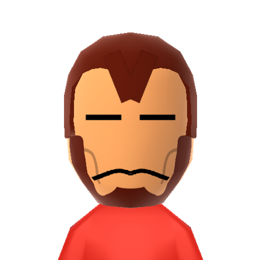 Iron-Man Mii character: Superhero from Marvel comics.