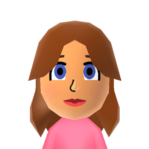 Toadstool Mii character: The princess of the Mushroom Kingdom from Nintendo's "Mario Bros". This version of the crownless royal-in-distress is from the TV show "The Super Mario Bros. Super Show!".