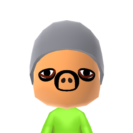 Helmet Pig Mii character: The armored pig from Angry Birds. He's a tough one to kill.