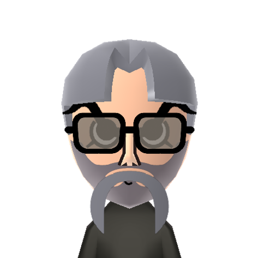 The Sensei Mii character: This is a Mii uploaded for the 3DS version and distributed by Mii Central for both the 3DS and Switch versions of Miitopia.