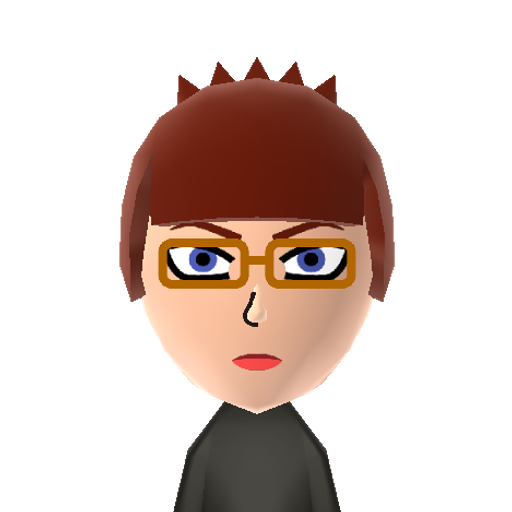 Scarlet Mii character: The inspector at the Registration Center from "Space Dandy".