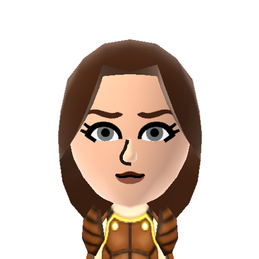Lydia Mii character: (Source: https://www.reddit.com/r/tomodachilife/comments/13eah79/)