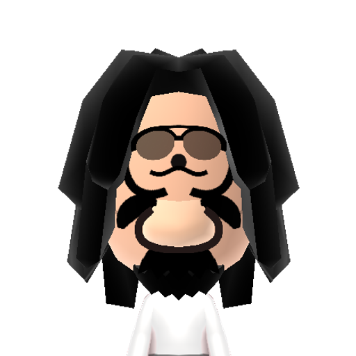 Panda Art Mii character: A panda bear on the face of a mii.