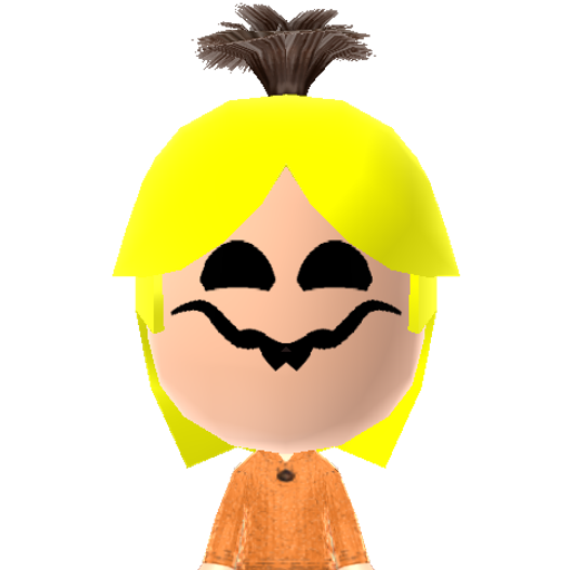 Flowey Mii character: (Source: https://www.reddit.com/r/tomodachilife/comments/1h8wxs3/)