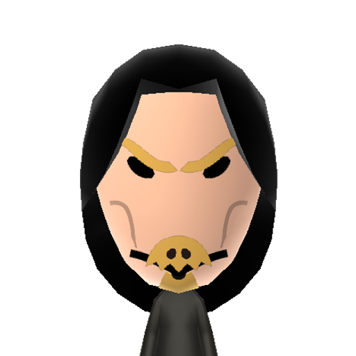 Pig Mask Mii character: The mask worn by Jigsaw and his apprentice Amanda in the Saw series of horror movies.