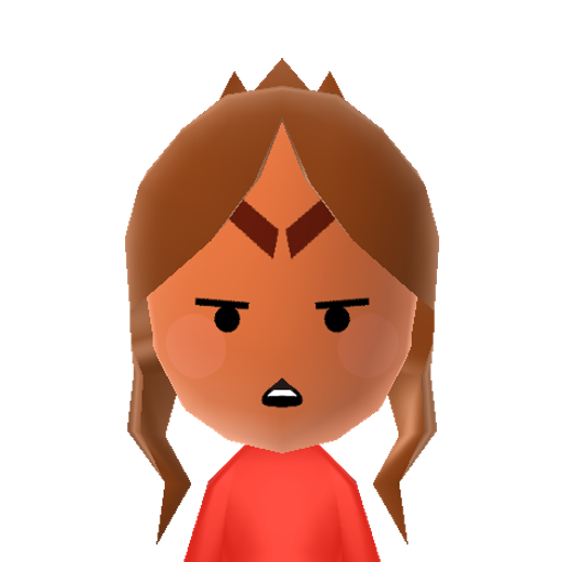 FlamePrcss Mii character: The princess of the Fire Kingdom from Adventure Time with Finn & Jake.