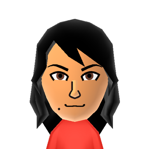 Sharla Mii character: Sharpshooter Sharla from "Xenoblade Chronicles".