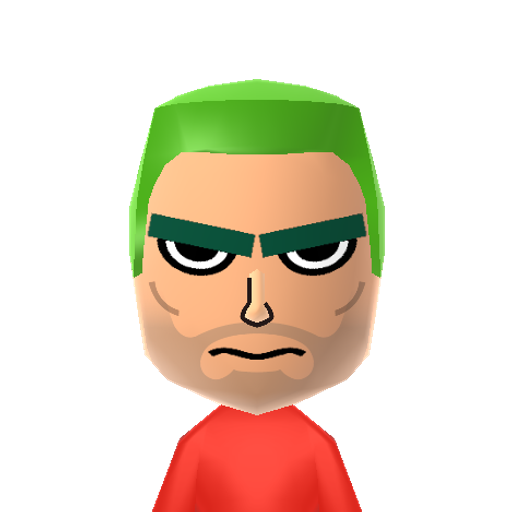 Admiral Mii character: Admiral from Animal Crossing, albeit in human form.