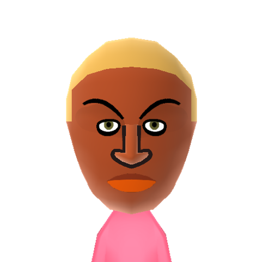 D. Rodman Mii character: Ostentatious retired power forward and defensive powerhouse of the Bulls, Spurs, Pistons, Lakers, and Mavericks.