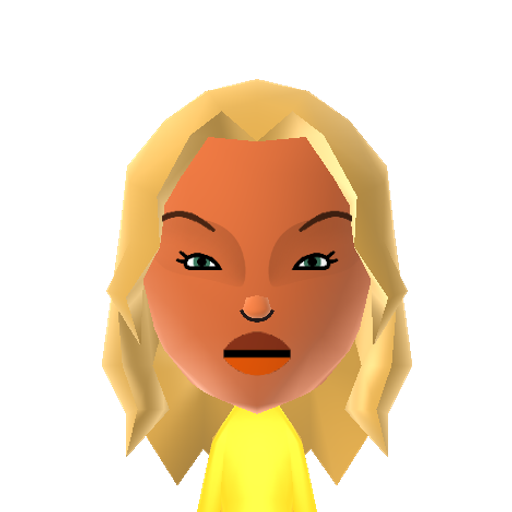 PamAndersn Mii character: Canadian sex symbol who rose to fame through Playboy and has graced the cover more times than anyone else. She's also starred in "Baywatch", "Home Improvement", and "V.I.P.".