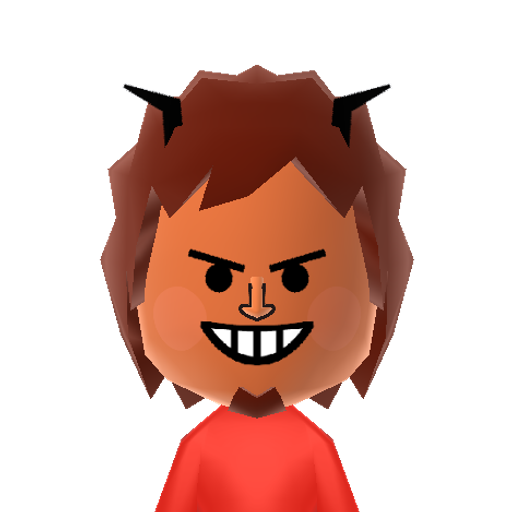 Devil Mii character: WiiLink CMOC Mii that placed 42nd in the "The Devil on the Other" contest.