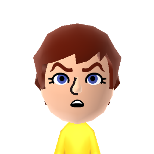 Chgmn. Ken Mii character: From the exquisitely horrible 1970s anime series "Chargeman Ken!"