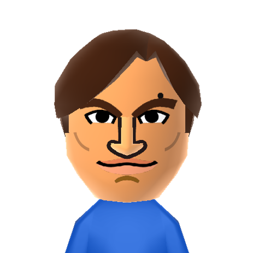 C. Falcon Mii character: From the "F-Zero" Nintendo games, without his helmet.
