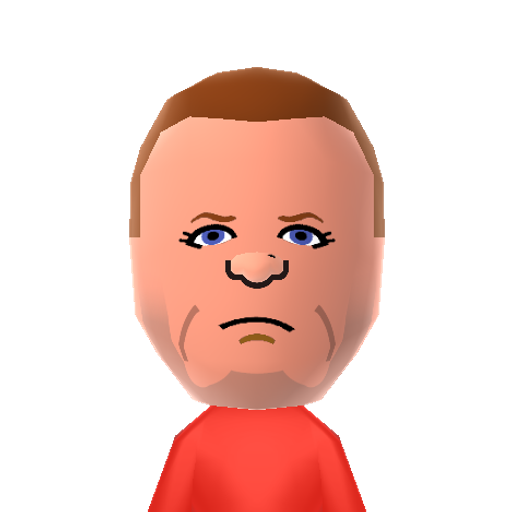 W. Rooney Mii character: Soccer player. A striker for Manchester United and England.