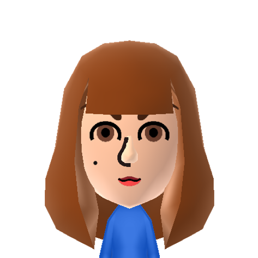 Lindsey Mii character: From the Youtube channel Linandko. She's the girlfriend of Kohei and she's born in New York.