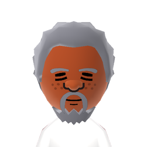 God Mii character: Famous actor, known for playing the role of God in "Bruce Almighty"/"Evan Almighty".