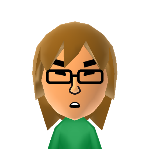 Anthony Mii character: A Mii from Jackson's WSR Mod, a mod for Wii Sports Resort.