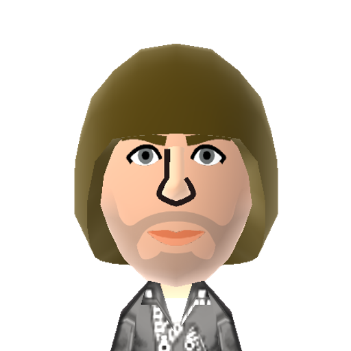 J.Ramone Mii character: Johnny Ramone member of the punk band The Ramones.