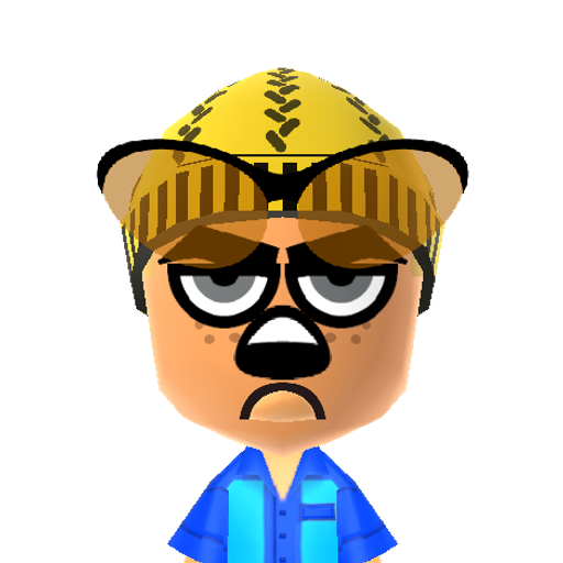 Cat Mii character: a Mii from Tomodachi Life Mii QR Codes: Version 2