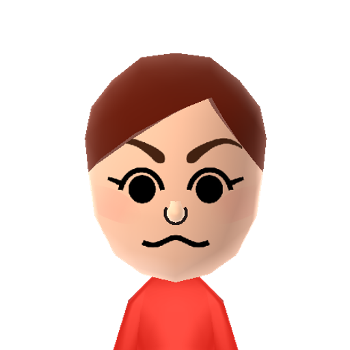 Miitroid Mii character: A recreation of the Mii randomly peaking out from the side of the My Nintendo Metroid Prime Legacy Sweepstakes. The name of this Mii is unknown, and the height weight is merely as close as possible.